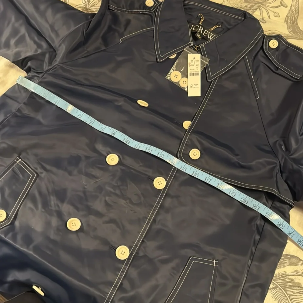 J.Crew Relaxed trench coat in lightweight shiny nylon CD420